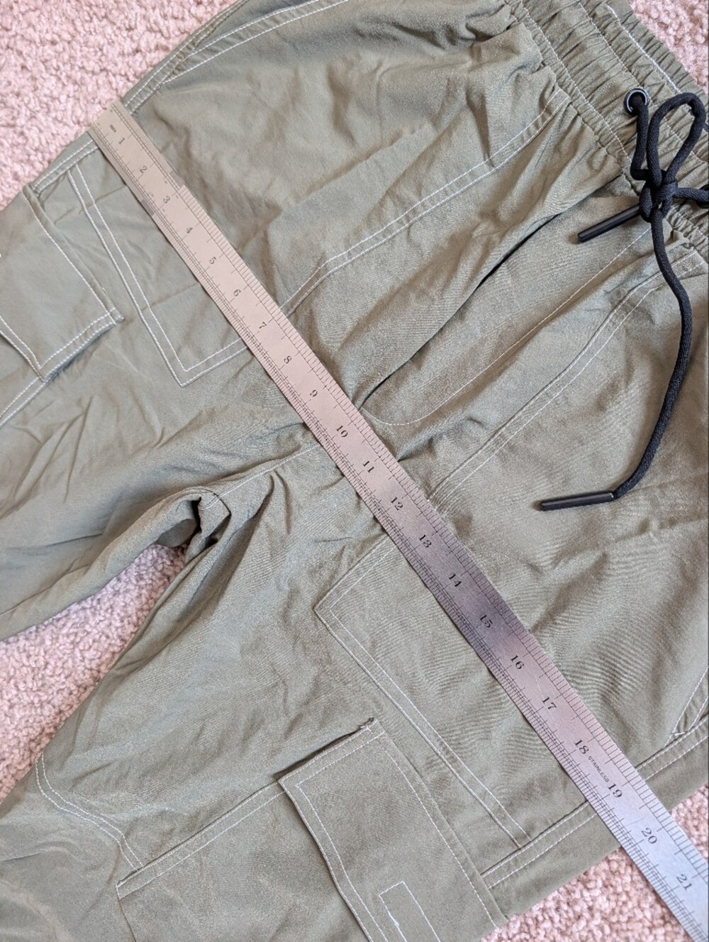 Hot Topic American Stitch Mens Olive Green Contrast Stitch Cargo Pants NWT Small - Picture 12 of 14